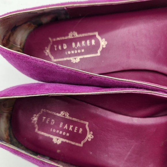Ted Baker London Oleshky Magenta And Gold Pointy Toe Flats Size 40, 9.5 - Picture 8 of 16